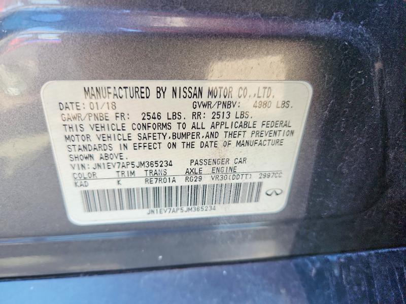 Aukcja sprzedaży 2018 Infiniti Q50, vin: JN1EV7AP5JM365234, numer aukcji: 62540596