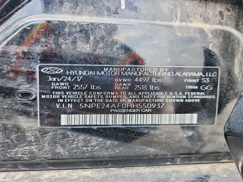 Продаж на аукціоні авто 2017 Hyundai Sonata, vin: 5NPE24AF0HH550937, номер лоту: 59994826