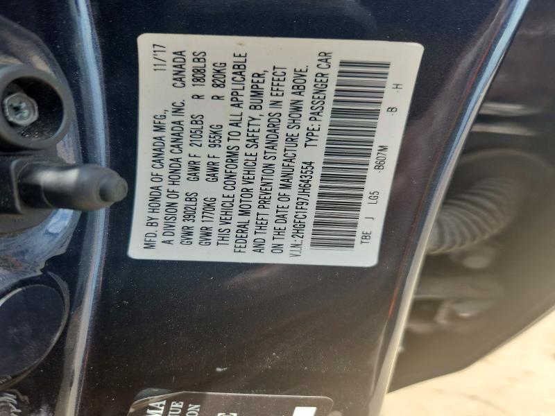 Aukcja sprzedaży 2018 Honda Civic, vin: 2HGFC1F97JH643554, numer aukcji: 61703866