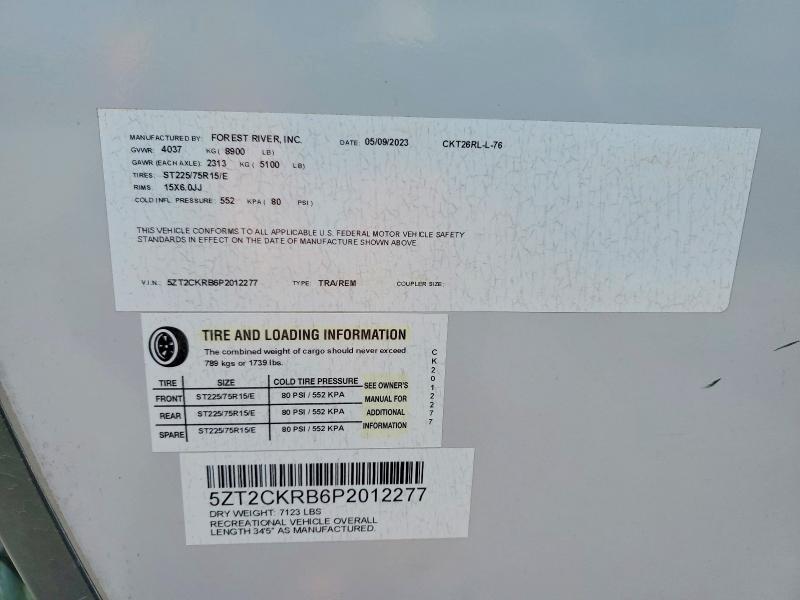 62069546 :رقم المزاد ، 5ZT2CKRB6P2012277 vin ، 2023 Foresriver Alpha Wolf مزاد بيع
