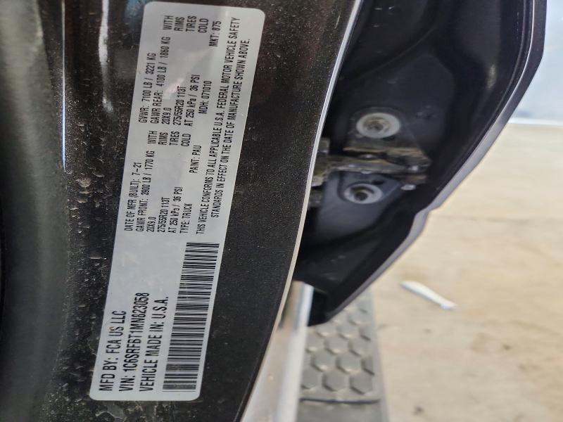 Продажа на аукционе авто 2021 Ram 1500, vin: 1C6SRFBT1MN823058, номер лота: 62119466