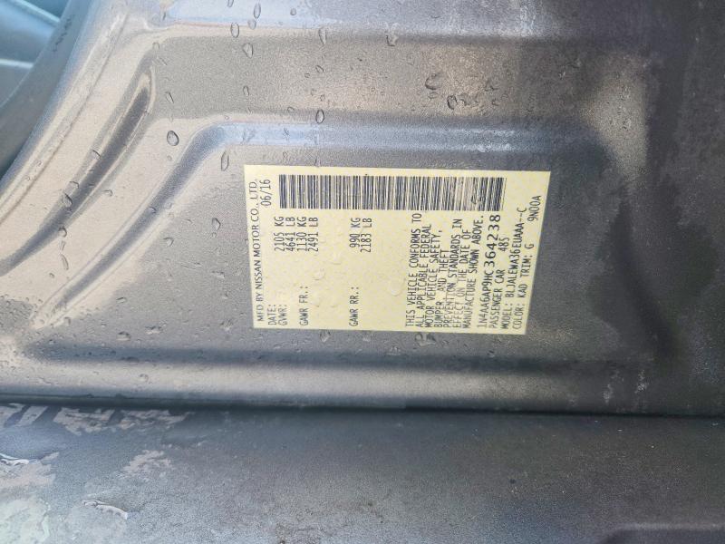 60696496 :رقم المزاد ، 1N4AA6AP9HC364238 vin ، 2017 Nissan Maxima مزاد بيع