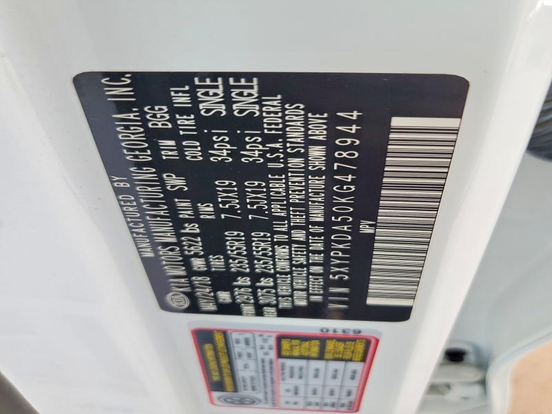 62888486 :رقم المزاد ، 5XYPKDA50KG478944 vin ، 2019 Kia Sorento مزاد بيع