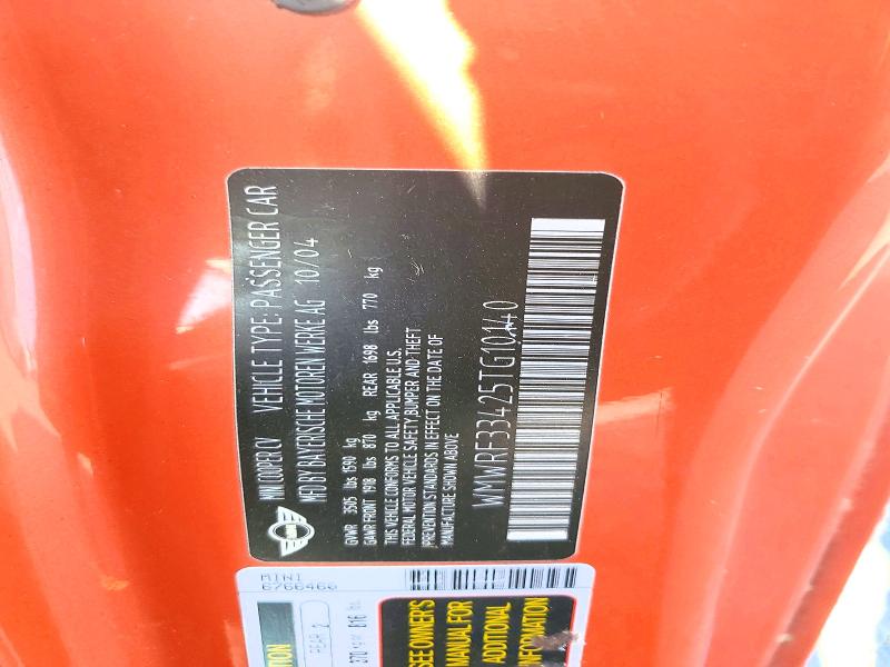 Aukcja sprzedaży 2005 Mini Cooper, vin: WMWRF33425TG10140, numer aukcji: 59676656