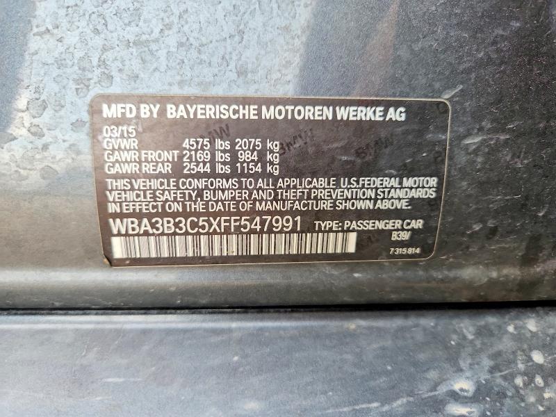 63405876 :رقم المزاد ، WBA3B3C5XFF547991 vin ، 2015 Bmw 328 مزاد بيع