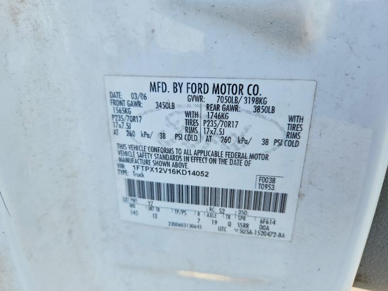 Продажа на аукционе авто 2006 Ford F150, vin: 1FTPX12V16KD14052, номер лота: 62166146