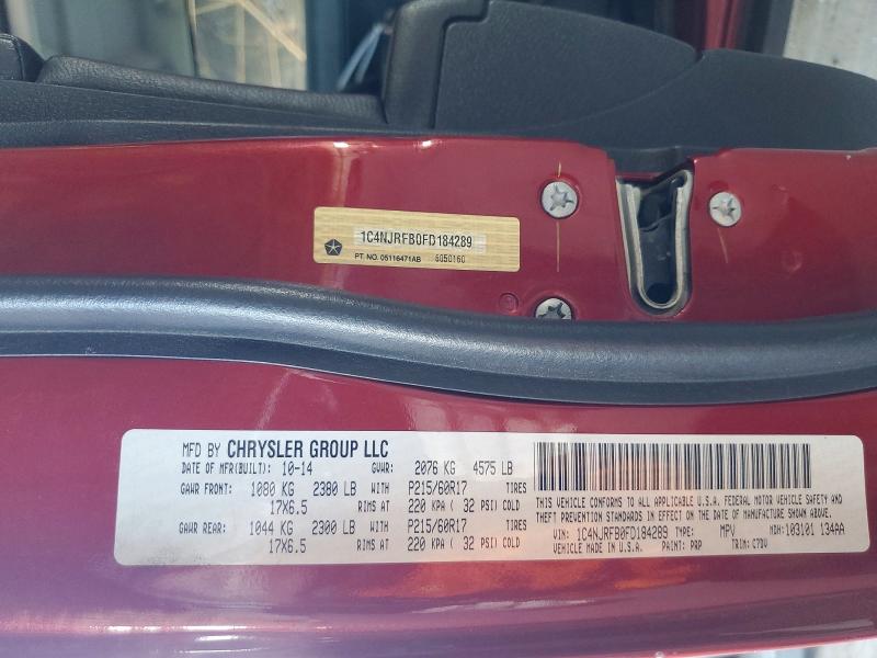 60699916 :رقم المزاد ، 1C4NJRFB0FD184289 vin ، 2015 Jeep Patriot مزاد بيع