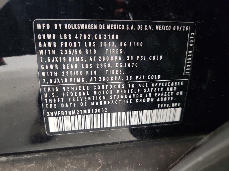 Продажа на аукционе авто 2026 Volkswagen Tiguan, vin: 3VVFR7RM2TM010062, номер лота: 61089746