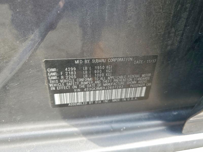 Aukcja sprzedaży 2018 Subaru Impreza, vin: 4S3GKAM6XJ3607293, numer aukcji: 60228686