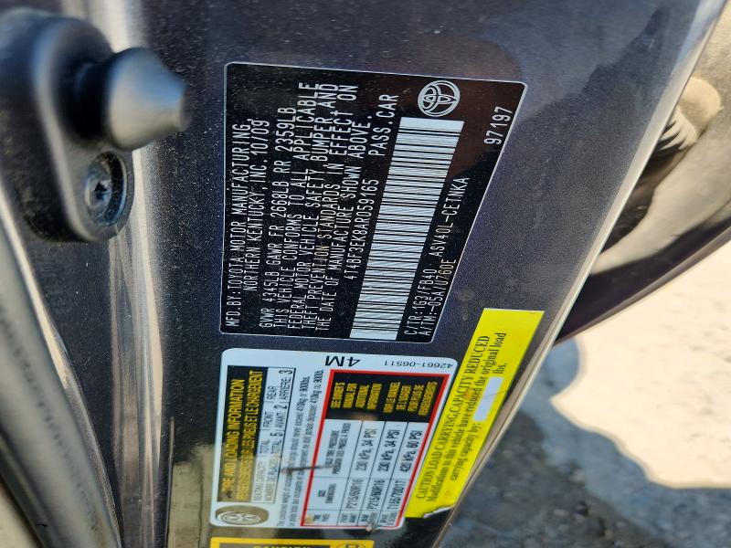 Продажа на аукционе авто 2010 Toyota Camry, vin: 4T4BF3EK8AR059165, номер лота: 58842176
