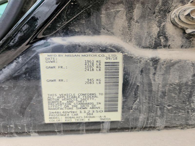 60993996 :رقم المزاد ، 1N4BL4DV9KC112350 vin ، 2019 Nissan Altima مزاد بيع