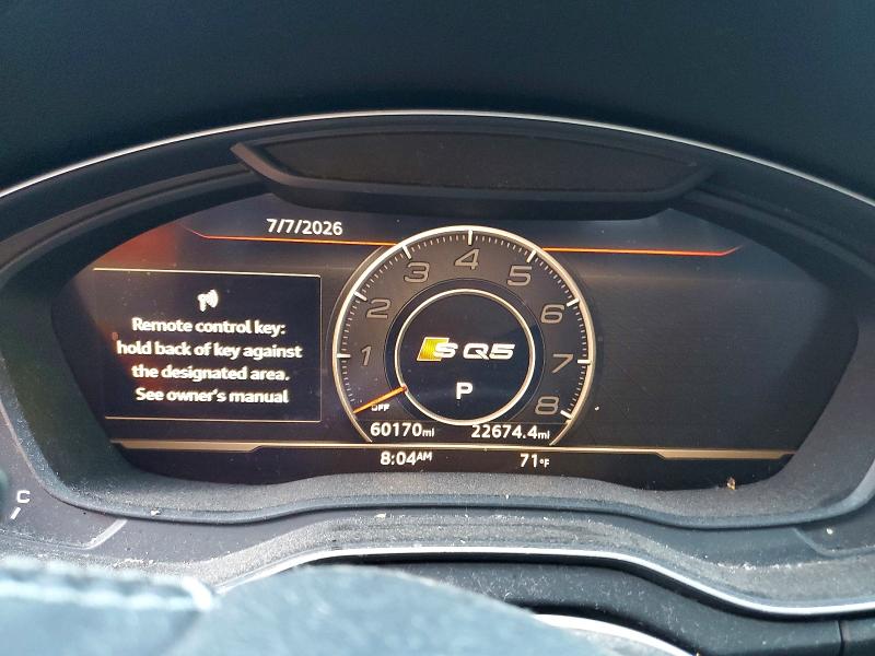 2018 Audi Sq5 მანქანა იყიდება აუქციონზე, vin: WA1A4AFY0J2001211, აუქციონის ნომერი: 57480636