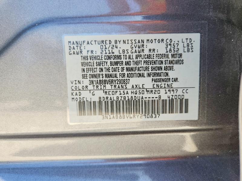 Aukcja sprzedaży 2024 Nissan Sentra, vin: 3N1AB8BV6RY290837, numer aukcji: 61963726