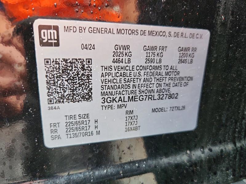 Aukcja sprzedaży 2024 Gmc Terrain, vin: 3GKALMEG7RL327802, numer aukcji: 61309276