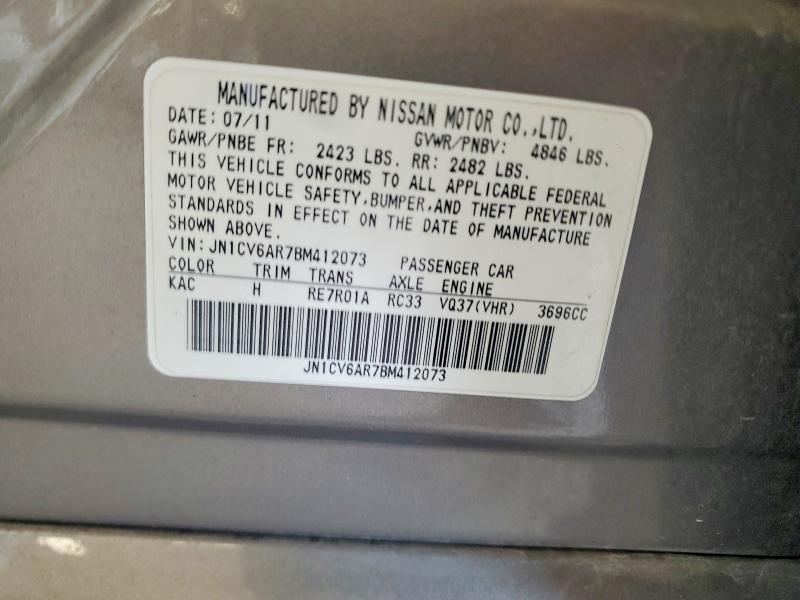 Продажа на аукционе авто 2011 Infiniti G37 Sedan, vin: JN1CV6AR7BM412073, номер лота: 63142196