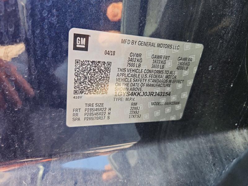 Aukcja sprzedaży 2018 Cadillac Escalade, vin: 1GYS4KKJ0JR343154, numer aukcji: 60517976