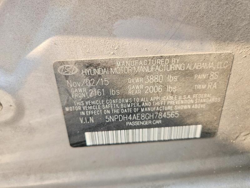 Aukcja sprzedaży 2016 Hyundai Elantra, vin: 5NPDH4AE8GH784565, numer aukcji: 63159626