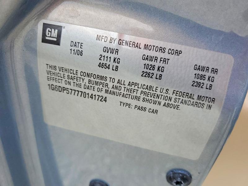 2007 Cadillac Cts მანქანა იყიდება აუქციონზე, vin: 1G6DP577770141724, აუქციონის ნომერი: 59147956