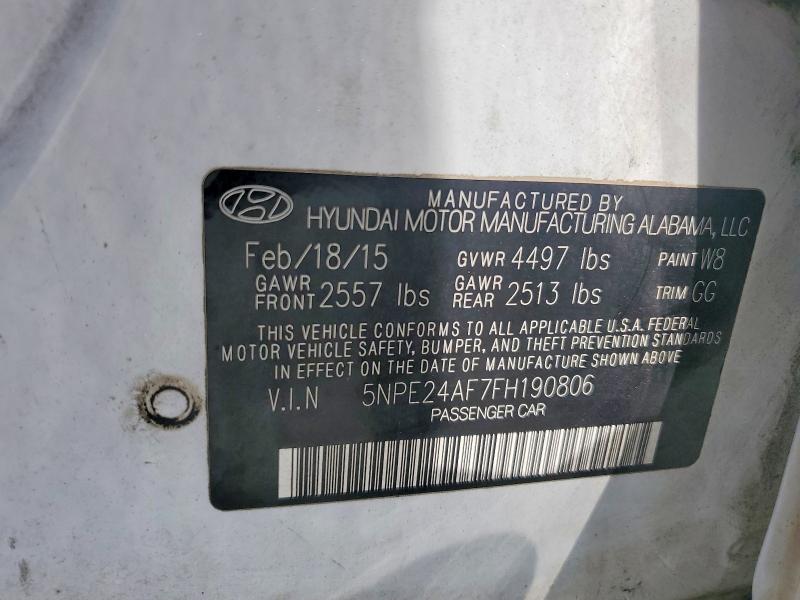 Aukcja sprzedaży 2015 Hyundai Sonata, vin: 5NPE24AF7FH190806, numer aukcji: 59686506