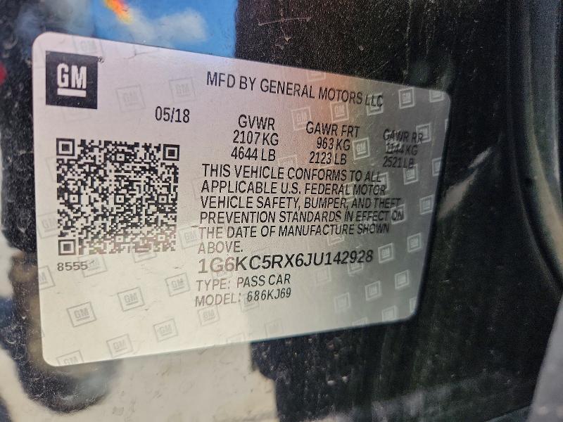 Aukcja sprzedaży 2018 Cadillac Ct6, vin: 1G6KC5RX6JU142928, numer aukcji: 63467106