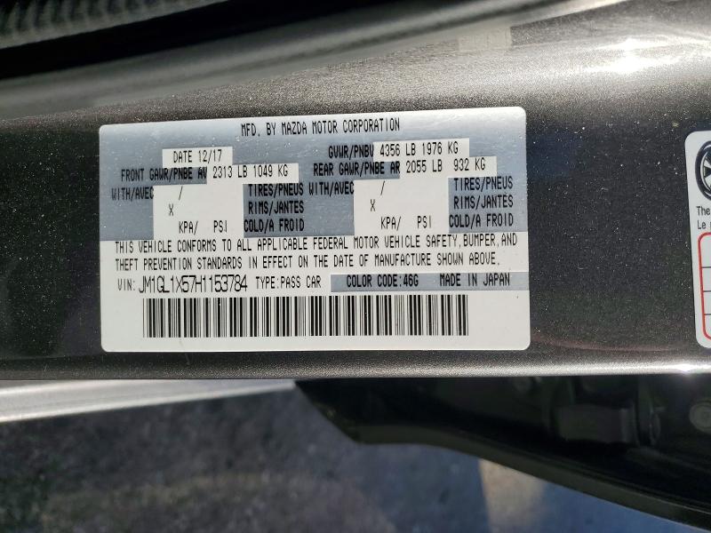 Продажа на аукционе авто 2017 Mazda 6, vin: JM1GL1X57H1153784, номер лота: 60475426