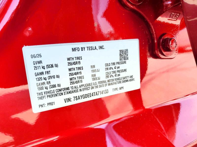 Aukcja sprzedaży 2026 Tesla Model Y, vin: 7SAYGDEE4TA714133, numer aukcji: 62460996
