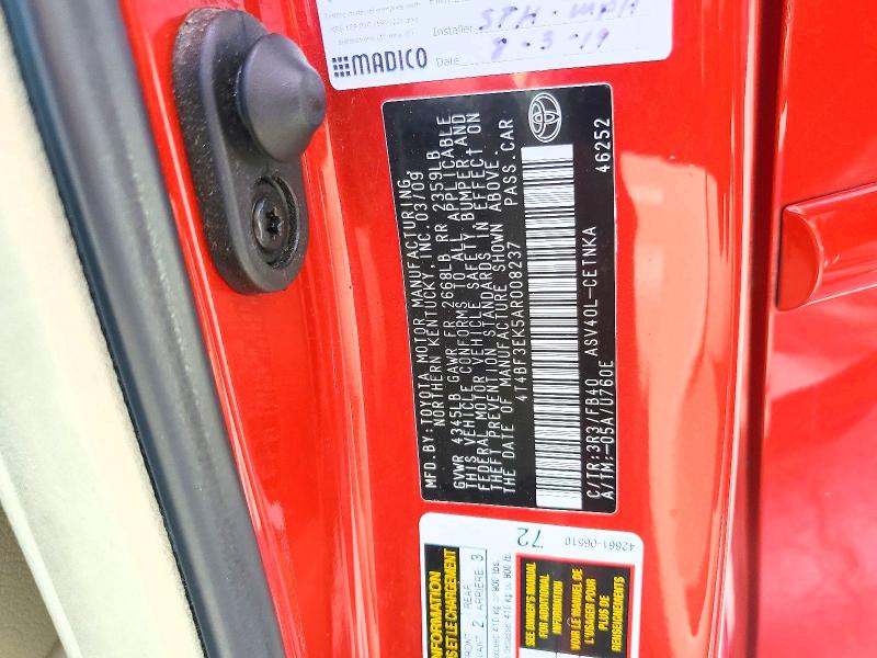 2010 Toyota Camry მანქანა იყიდება აუქციონზე, vin: 4T4BF3EK5AR008237, აუქციონის ნომერი: 63235696
