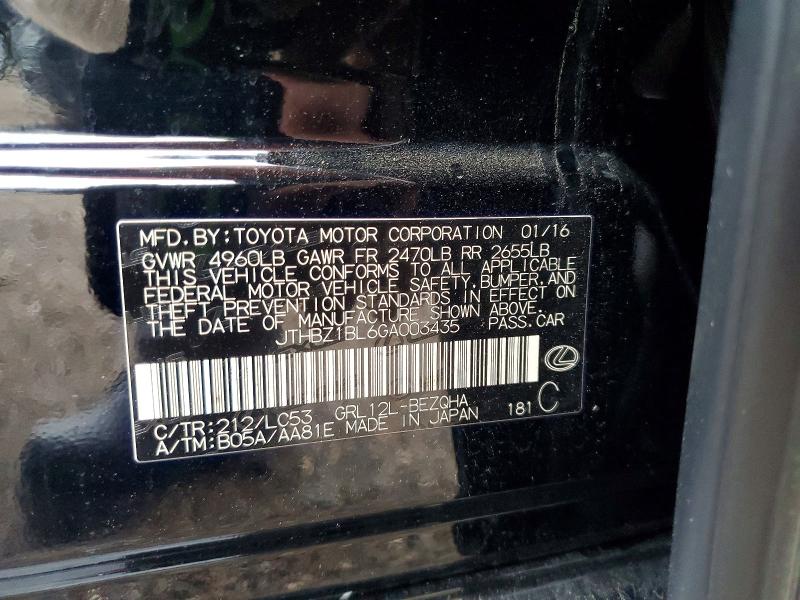 Auction sale of the 2016 Lexus Gs 350, vin: JTHBZ1BL6GA003435, lot number: 61053806