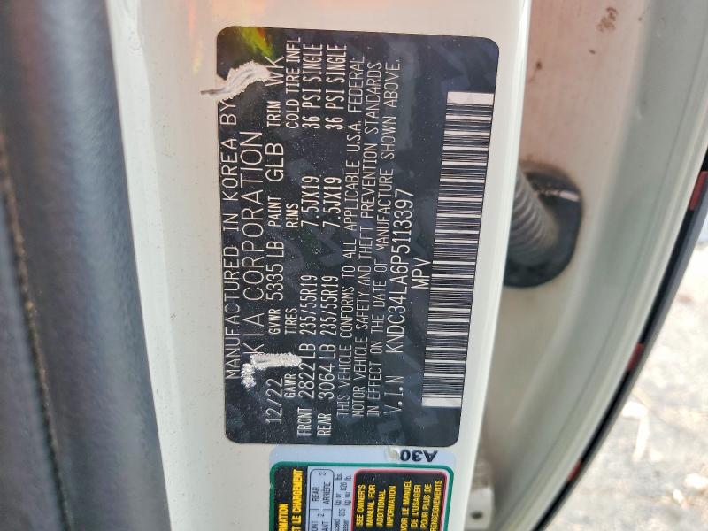 Продаж на аукціоні авто 2023 Kia Ev6, vin: KNDC34LA6P5113397, номер лоту: 60320556