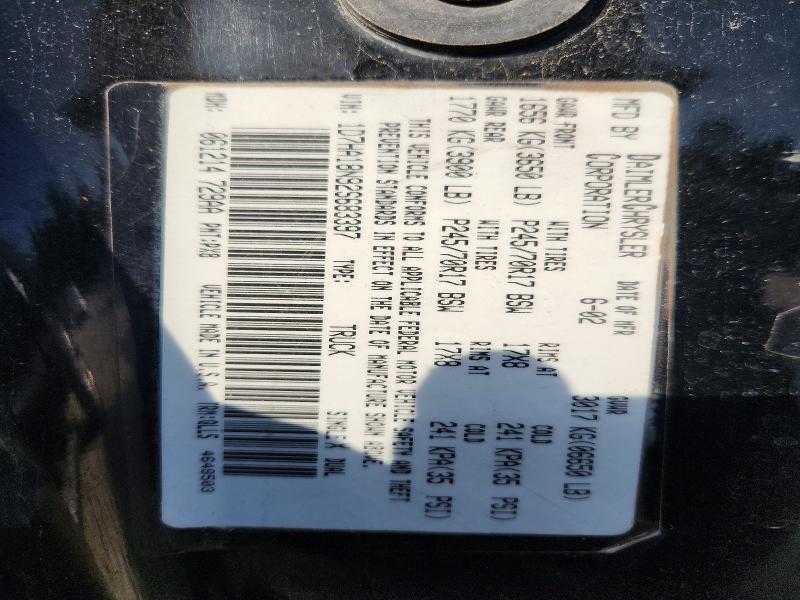 Продажа на аукционе авто 2002 Dodge Ram 1500, vin: 1D7HA18N92S683397, номер лота: 60684926