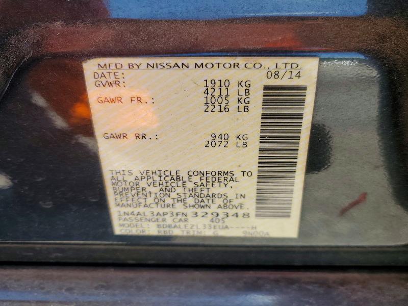 60384196 :رقم المزاد ، 1N4AL3AP3FN329348 vin ، 2015 Nissan Altima مزاد بيع