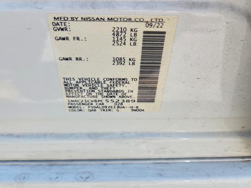 Aukcja sprzedaży 2023 Nissan Leaf, vin: 1N4CZ1CV8PC552389, numer aukcji: 60270066