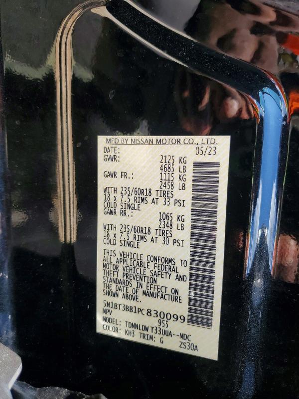 Продаж на аукціоні авто 2023 Nissan Rogue, vin: 5N1BT3BB1PC830099, номер лоту: 58102776