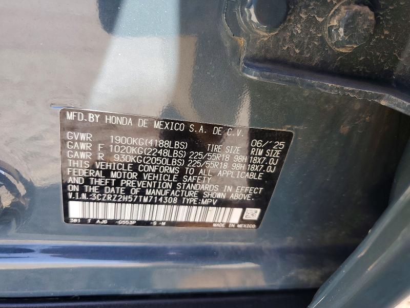Aukcja sprzedaży 2026 Honda Hr-v, vin: 3CZRZ2H57TM714308, numer aukcji: 63321736