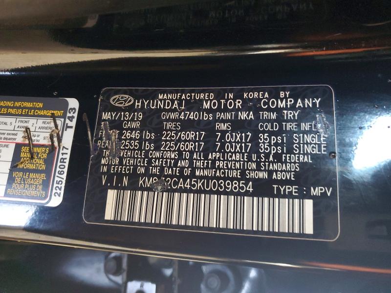 Продаж на аукціоні авто 2019 Hyundai Tucson, vin: KM8J2CA45KU039854, номер лоту: 59135016
