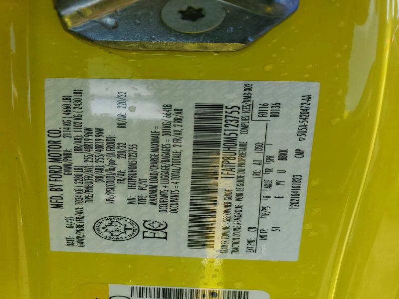 Продажа на аукционе авто 2021 Ford Mustang, vin: 1FATP8UH0M5123755, номер лота: 59134456