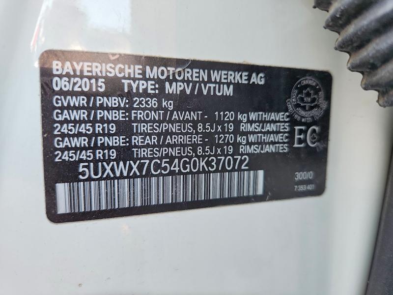Продажа на аукционе авто 2016 Bmw X3, vin: 5UXWX7C54G0K37072, номер лота: 62852966