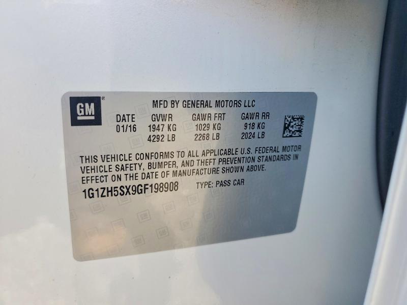 Продажа на аукционе авто 2016 Chevrolet Malibu, vin: 1G1ZH5SX9GF198908, номер лота: 61222436