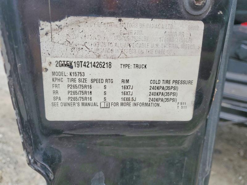 Продаж на аукціоні авто 2002 Gmc New Sierra, vin: 2GTEK19T421426218, номер лоту: 60768076