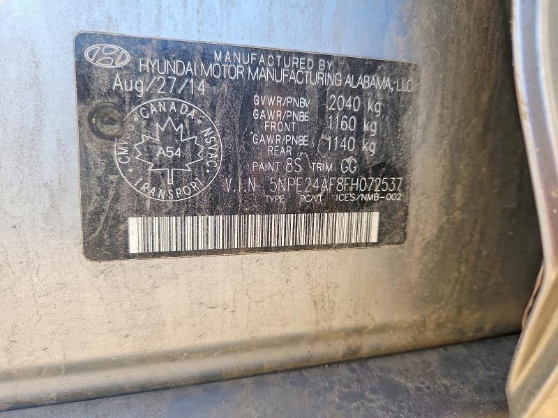 Продажа на аукционе авто 2015 Hyundai Sonata, vin: 5NPE24AF8FH072537, номер лота: 59129776
