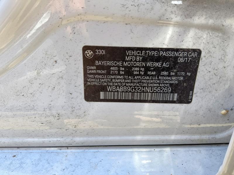 58485456 :رقم المزاد ، WBA8B9G32HNU56269 vin ، 2017 Bmw 330 مزاد بيع