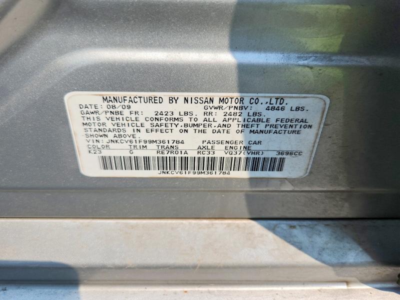 62199936 :رقم المزاد ، JNKCV61F99M361784 vin ، 2009 Infiniti G37 Sedan مزاد بيع