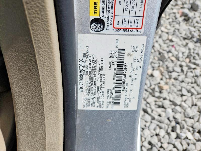 Продажа на аукционе авто 2010 Ford Fusion, vin: 3FAHP0GA3AR208488, номер лота: 62296176