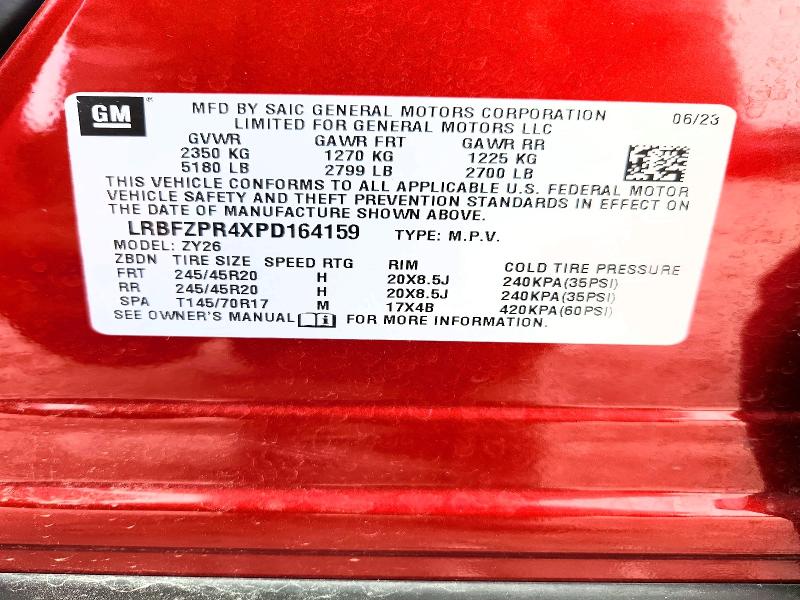 63315316 :رقم المزاد ، LRBFZPR4XPD164159 vin ، 2023 Buick Envision مزاد بيع