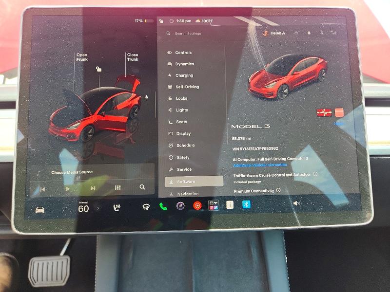 61902226 :رقم المزاد ، 5YJ3E1EA7PF680982 vin ، 2023 Tesla Model 3 مزاد بيع