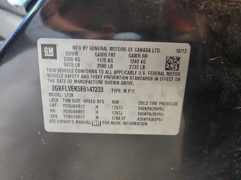 2014 Gmc Terrain მანქანა იყიდება აუქციონზე, vin: 2GKFLVEK5E6147233, აუქციონის ნომერი: 61185536