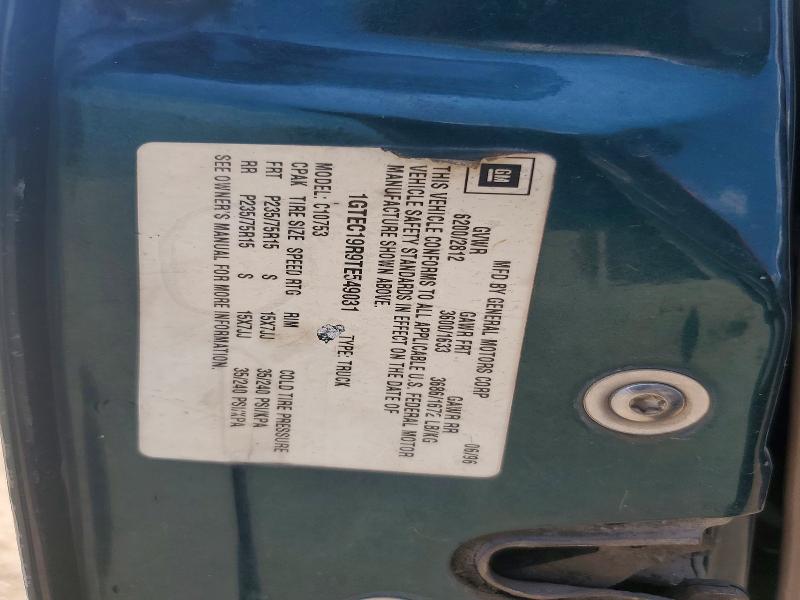 63035606 :رقم المزاد ، 1GTEC19R9TE549031 vin ، 1996 Gmc Sierra مزاد بيع