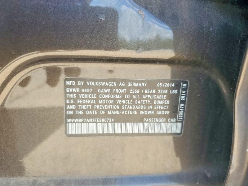 Продаж на аукціоні авто 2015 Volkswagen Cc, vin: WVWBP7AN7FE800734, номер лоту: 61931896