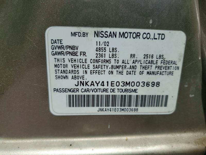 Продаж на аукціоні авто 2003 Infiniti M45, vin: JNKAY41E03M003698, номер лоту: 60462136