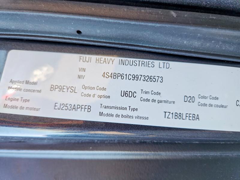 Продаж на аукціоні авто 2009 Subaru Outback, vin: 4S4BP61C997326573, номер лоту: 60864496